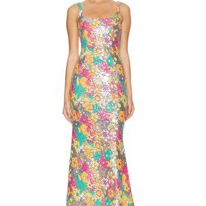Elliatt Tiki Dress - Floral Sequins